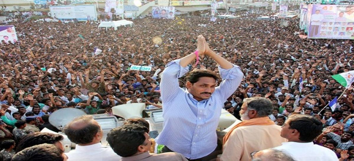 YS Jagan takes up road show from Nunepalli